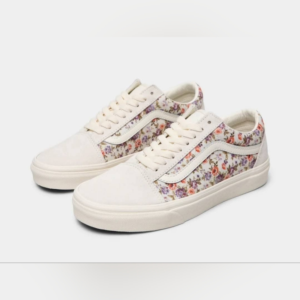 Vans Women's Floral Cream Sneakers